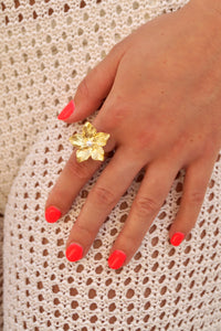 Flower White Pearl - Ring
