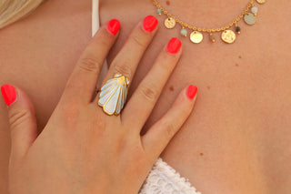 Blue Ariëlle Shell - Ring