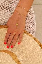 Load image into Gallery viewer, Diamond Sun &amp; Clover Hand Chain - Bracelet
