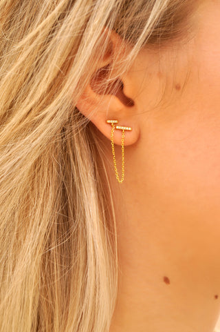 Rectangular Chainies - Earrings