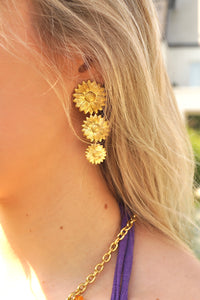 Long Sunflowers - Earrings