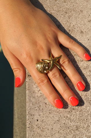 Big Starfish Shell - Ring