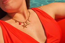 Load image into Gallery viewer, Red Pearl Starfish Chain  - Necklace

