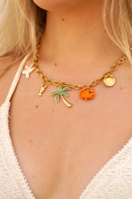 Load image into Gallery viewer, Palmtree Orange Crab Charms - Necklace
