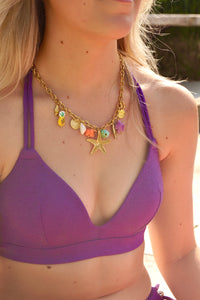 Starfish Pineapple Colorful Charms - Necklace