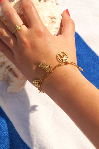 Palmtree Lobster Charms - Bracelet