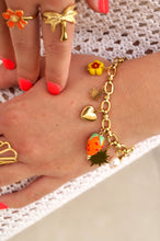 Load image into Gallery viewer, Orange Fruity Flower Charms - Bracelet

