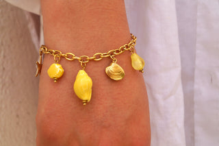 Yellow Beach Charms - Bracelet