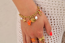 Load image into Gallery viewer, Orange Blue Summer Fish Charms - Bracelet
