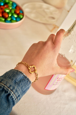 Chunky Chained Clover - Bracelet