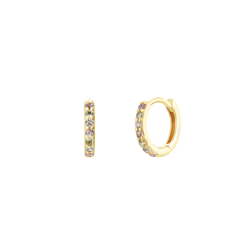 Refined Diamond Hoop 12mm - Earrings