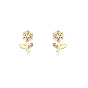 Cute Diamond Flower - Earrings