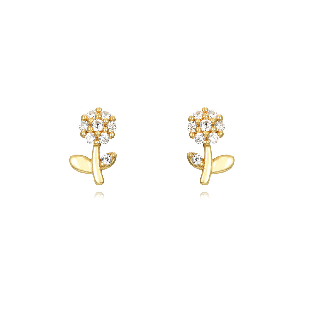 Cute Diamond Flower - Earrings