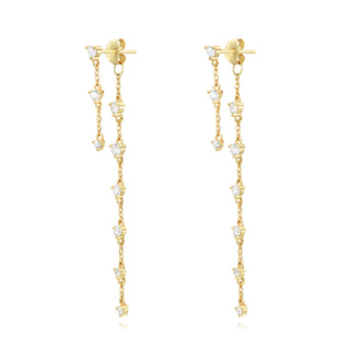 Long Shimmer Diamonds - Earrings