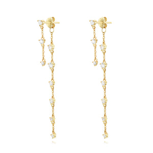 Long Shimmer Diamonds - Earrings