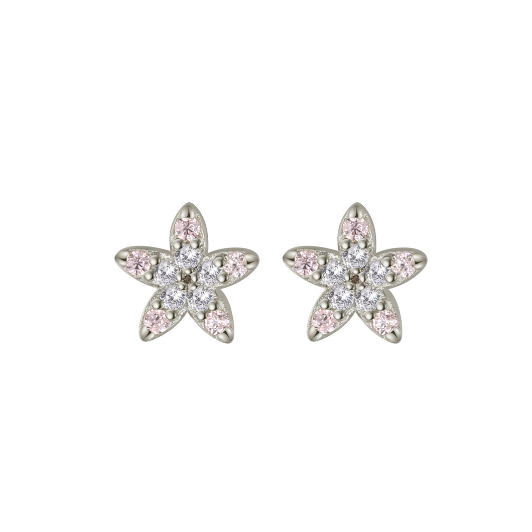 Silver Sparkling Stars - Earrings