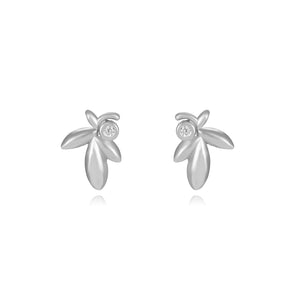 Silver Mistletoe Diamond - Earrings