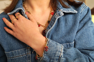 Funky Strawberry Charms - Bracelet