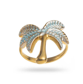 Blue Palmtree - Ring
