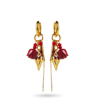 Red Rose Amour - Earrings