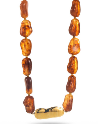 Brown Pearls & Golden Detail - Necklace