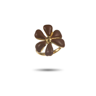 Brown Winter Flower - Ring