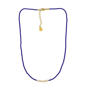 Blue Pippa Pearls - Necklace