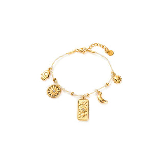 White Astro Charms  - Bracelet