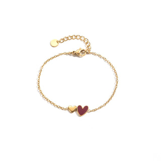 Red Double Hearts - Bracelet