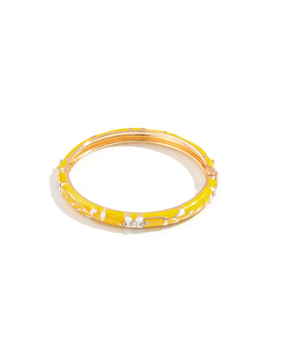 Yellow Flower Bangle - Bracelet