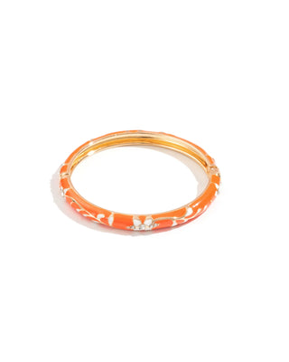 Orange Flower Bangle - Bracelet