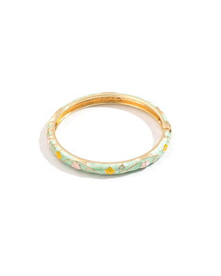 Mint Flower Bangle - Bracelet