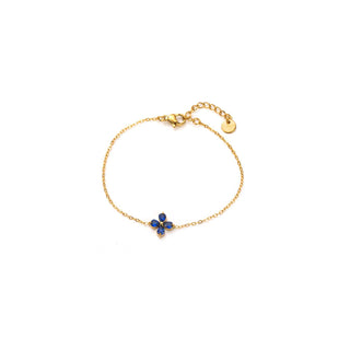 Blue Diamond Flower - Bracelet
