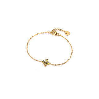 Kaki Diamond Flower - Bracelet