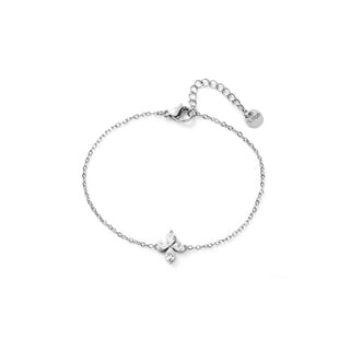 Silver Diamond Flower - Bracelet