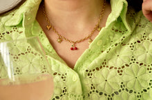 Load image into Gallery viewer, Cherry Heart Charms - Necklace
