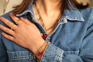 Funky Strawberry Charms - Necklace