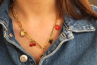 Funky Strawberry Charms - Necklace