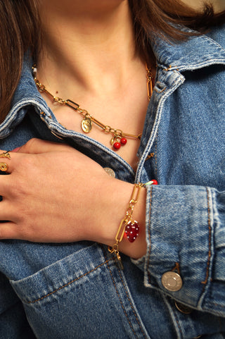 Funky Strawberry Charms - Necklace