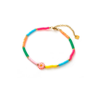 Rainbow Flower - Ankle Bracelet