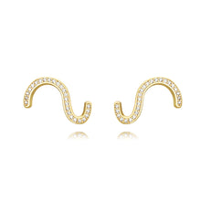 Load image into Gallery viewer, Cool Wavy Diamonds - Earrings
