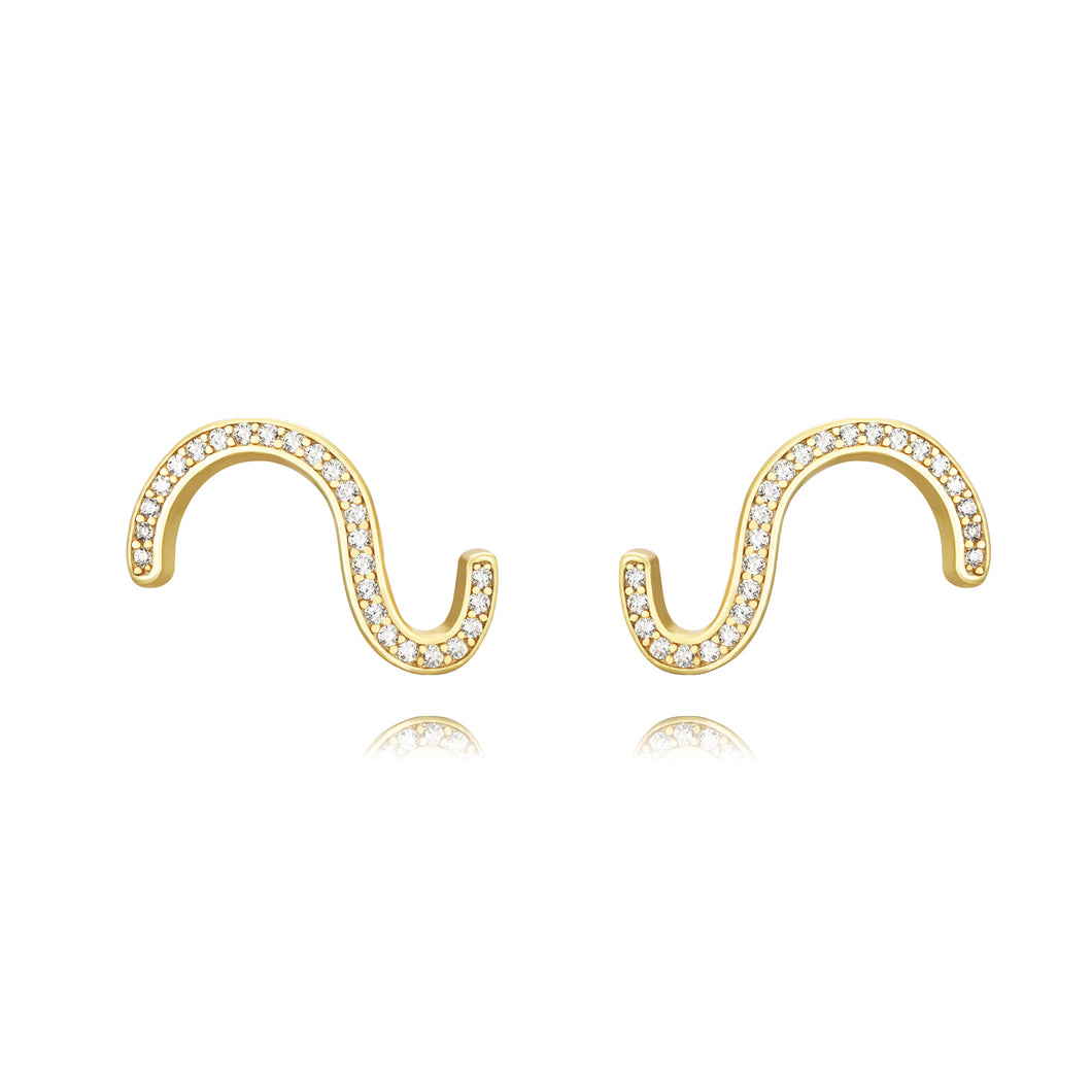 Cool Wavy Diamonds - Earrings