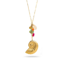Load image into Gallery viewer, Long Big Shell Rainbow Pearls - Necklace
