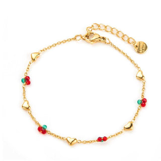Multi Cherry Hearts - Bracelet