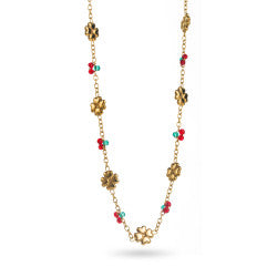 Multi Cherry Clovers - Necklace