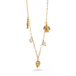 Small Pearly Sea Charms - Necklace