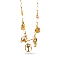 Palmtree Lobster Charms - Necklace