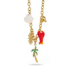 Palmtree Red Lobster Charms - Necklace