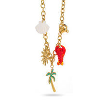 Load image into Gallery viewer, Palmtree Red Lobster Charms - Necklace
