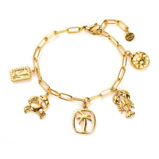 Palmtree Lobster Charms - Bracelet